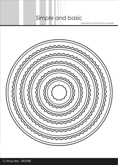 Simple and Basic die - Inner Scallop Circles - cirkler ramme hulmønster bølgekant