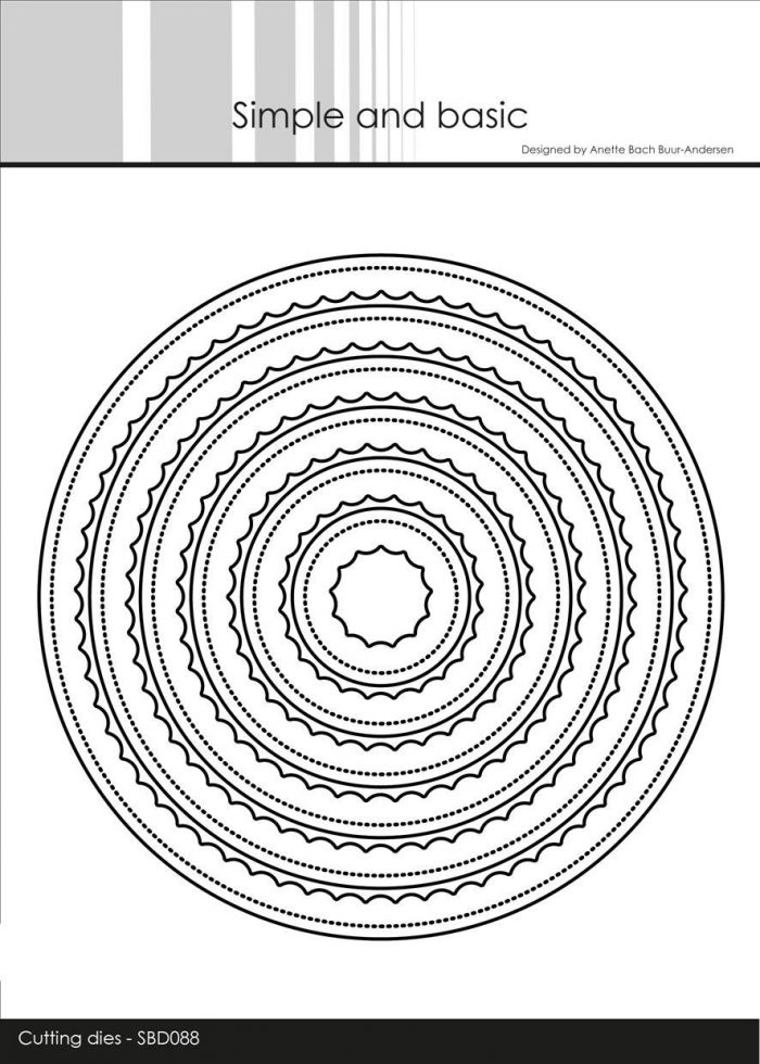 Simple and Basic die - Inner Scallop Circles - cirkler ramme hulmønster bølgekant