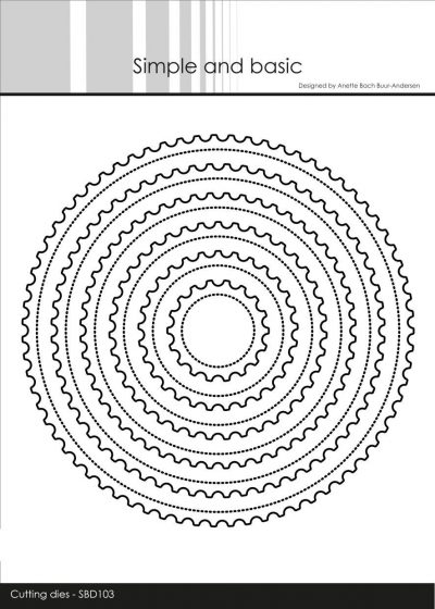 Simple and Basic die - Stamp Circles - cirkel round pierced frimærkekant