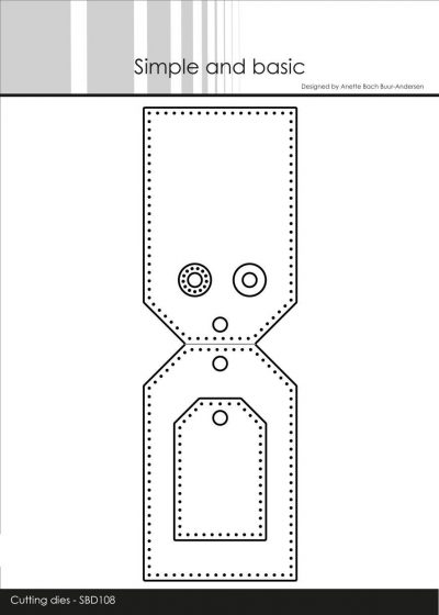 Simple and Basic die - Long Rustic Tag - hulforstærker pierced hulmønster dobbelttag
