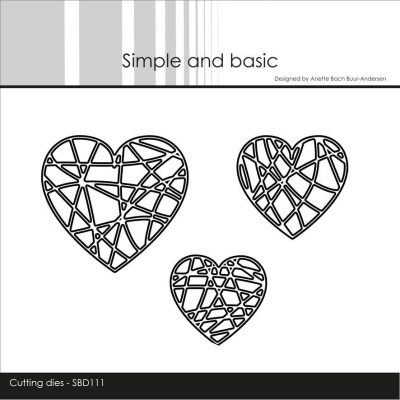 Simple and Basic die - String Hearts - hjerter mønster