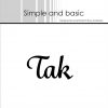 Simple and Basic die Tak tekst