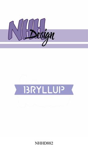 NHHD882 NHH Design die Bryllup banner tekster brudepar