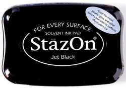 StazOn sværte sort tørrer hurtigt pude ink stempel