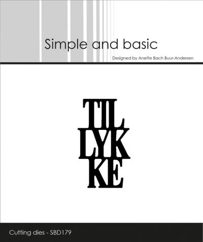 Simple and Basic die - TILLYKKE mini slimcard