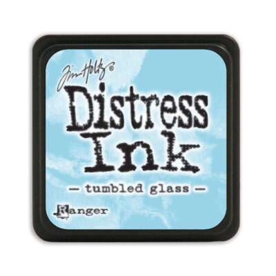 Distress Mini Ink Tim Holtz tumbled glass blå stempelsværte