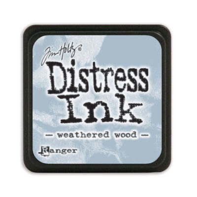 Distress Mini Ink Tim Holtz weathered wood blå grå grøn stempelsværte drivtømmer