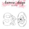 ADC021 Anemone Design Clearstamp Teddybear 0 - 9 stempel bamse med tal
