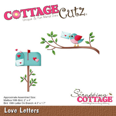 CC-266 Cottage Cutz Love Letters kærlighedsbreve fugl fuglebrev brevdue brevfugl postkasse mailbox gren