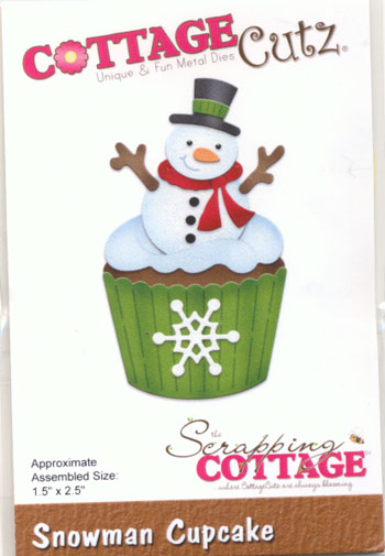 CC-353 Cottage Cutz Snowman Cupcake snemand muffin snefnug