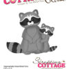 CC-461 Cottage Cutz Mama Racoon & Baby vaskebjørne
