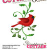 CC-485 Cottage Cutz Cardinal w/ Flourish kardinal fugl grene