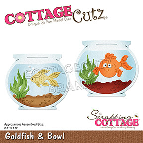 CC-549 Cottage Cutz Goldfish & Bowl guldfisk bowle akvarie akvarium