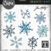 Tim Holtz Scribbly Snowflakes snefnug iskrystaller