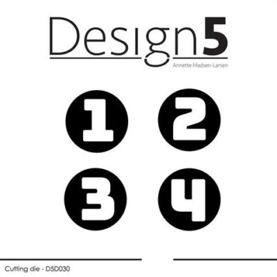 D5D030 Design5 die Advent Numbers circle cirkel tal cutting die