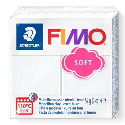Staedtler FIMO soft Block 8020 57g white hvid ler