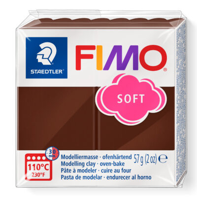 Staedtler FIMO soft Block 8020 57g mørkebrun ler