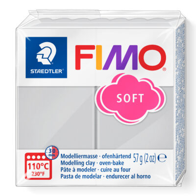 Staedtler FIMO soft Block 8020 57g lysegrå ler