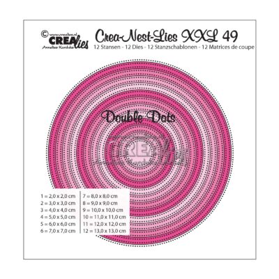 CLNestXXL49 Crealies die Circle with dots cirkel cirkler