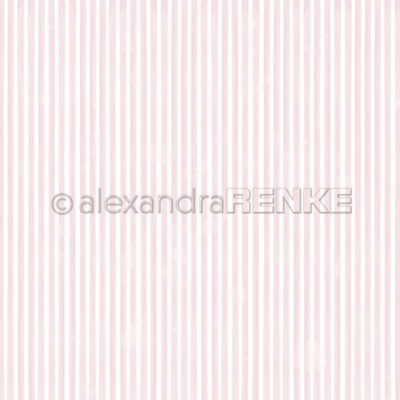 10.2654 Alexandra Renke Design Paper stribet lyserød karton papir