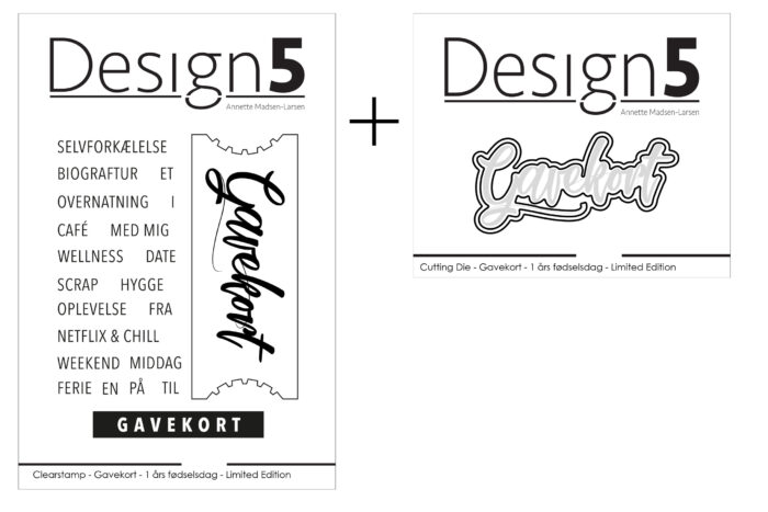 Design5 Gavekort Limited Edition stempel dies