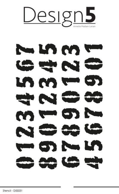 019031-design5-stencil-numbers-d5s031 tal talrække skabelon