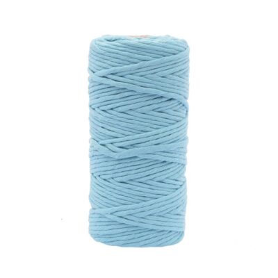 macramé macrame cord snor bomuldssnor aqua lyseblå blue