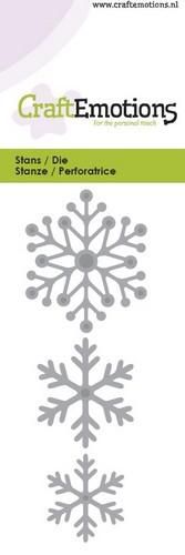 CraftEmotions Cutting die snow crystals snowflake snefnug snekrystaller