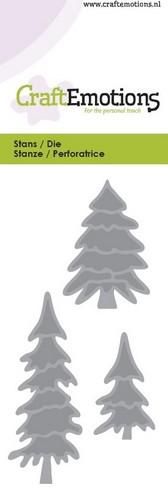 CraftEmotions Cutting die pine trees grantræer juletræer