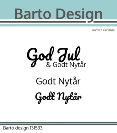 131533 Barto Design Clearstamp God Jul Godt Nytår Stempel