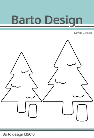 135010 Barto Design die Christmas Tree with Stump ex juletræer grantræer julekort