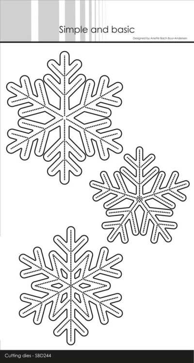 SBD244 Simple and Basic die XL Snowflakes snefnug iskrystaller