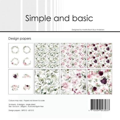simple-and-basic-design-papers-15x15cm-beautiful-roses-sbp512 Beautiful Roses papir Simple and Basic