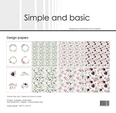 SBP712 601712-simple-and-basic-design-papers-30-5x30-5cm-beautiful-roses-sbp712