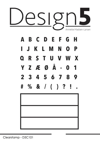 D5C101 Design5 Stempel Lightbox alphabet alfabet stempel clearstamp