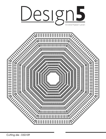 D5D109 Design5 die 8 Edge Stripes ottekant octo