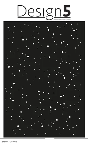 D5S032 Design5 Stencil Snow Dots skabelon snestorm snevejr
