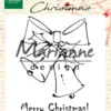PP2810 Marianne Design clearstamp Merry Christmas Bells klokker juleklokker kirkeklokker sløjfe merry christmas juletekster text