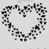 185070/0150 CraftEmotions Stencil Just Married Hearts hjerter nygift hjertekrans