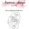 ADC033 Anemone Design Is icecream clearstamp stempel