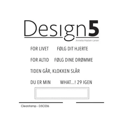 D5036 Design5 Danske Tekster fødselsdagskort