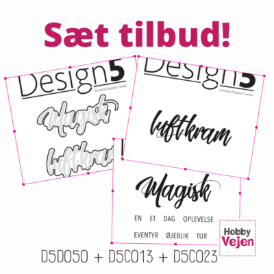 Design5 Luftkram + Magisk sæt skyggedies sæt D5C013 D5C023 D5D050 stempler stempel tekster