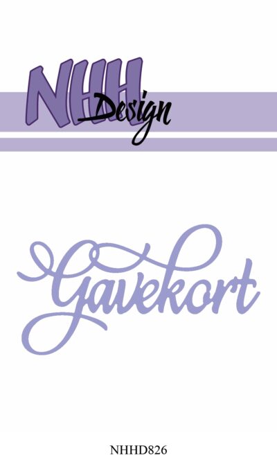 NHHD826 NHH Design die Gavekort snirklet tekst snirkler