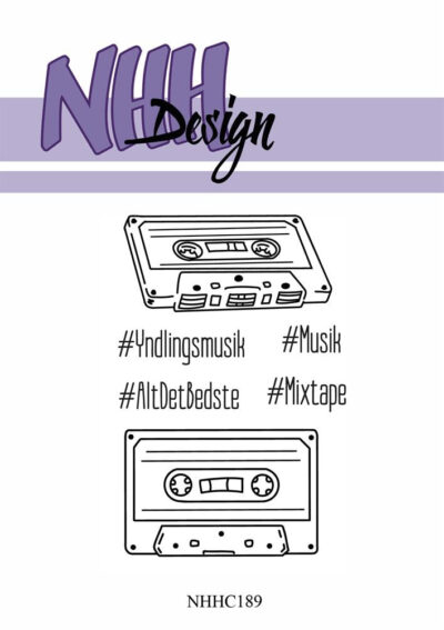 NHHC189 NHH Design Clearstamp Casette Tape kassettebånd båndsalat mixtape