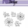 NHHC191 NHH Design Clearstamp Flowers-2 Blomster farvelægningsstempler Grow planter