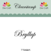 270905 Dixi Craft clearstamp Bryllup stempel