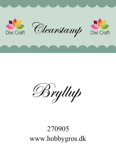 270905 Dixi Craft clearstamp Bryllup stempel