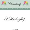 270908 Dixi Craft clearstamp Kobberbryllup stempel