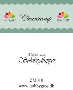 273010 Dixi Craft clearstamp Tillykke med Sølvbrylluppet stempel