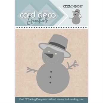 Card Deco Mini Dies Snowman Snemand Jul Christmas